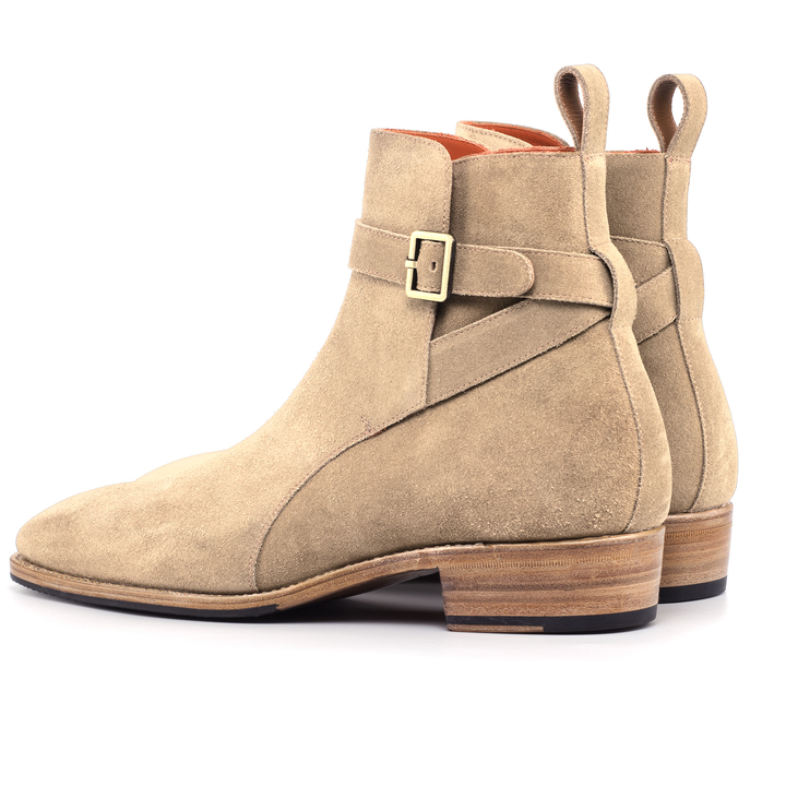 UPMEN SAINT RUSSEL BOOT SAND SUEDE CUBAN HEEL