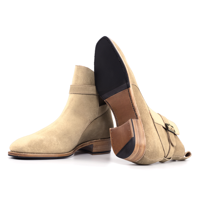 UPMEN SAINT RUSSEL BOOT SAND SUEDE CUBAN HEEL