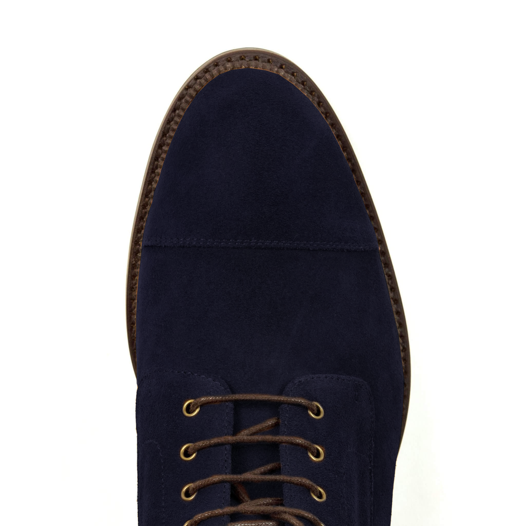 Logan Boot Navy Blue Suede | Tyler Luellen Build - UPMEN