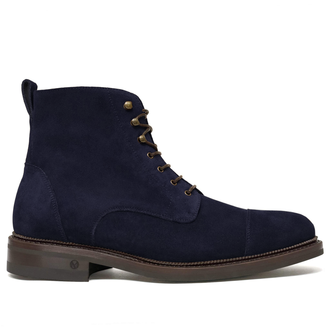 Logan Boot Navy Blue Suede | Tyler Luellen Build - UPMEN